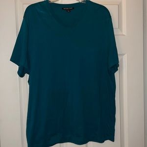Michael Kors Teal Vneck T Shirt